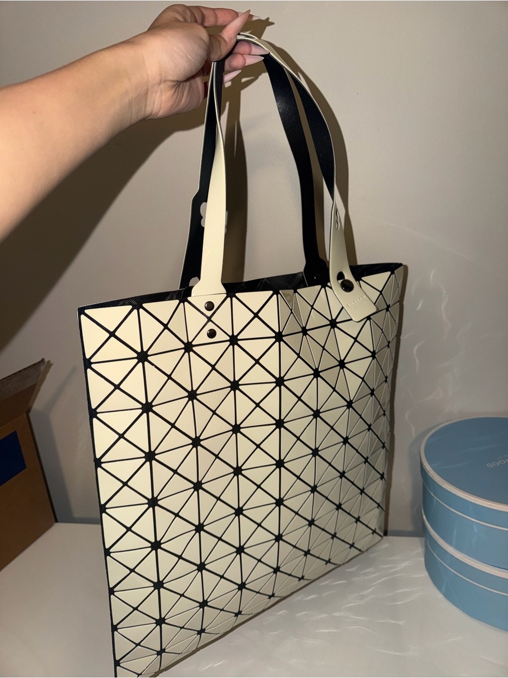 White Bao Bao Issey Miyake Lucent Tote Bag